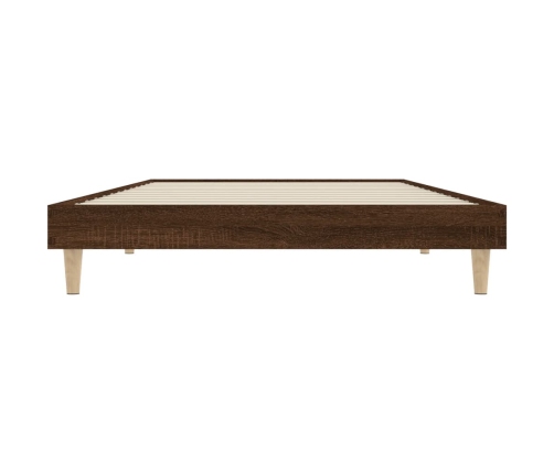 Estructura de cama sin colchón madera marrón roble 90x200 cm