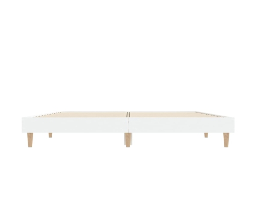 Estructura de cama madera de ingeniería blanca 140x190 cm