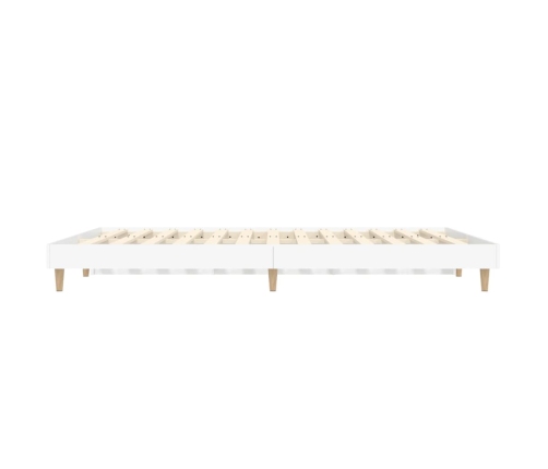 Estructura de cama madera de ingeniería blanca 140x190 cm