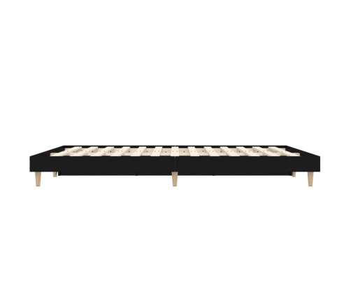 Estructura de cama madera de ingeniería negra 135x190 cm