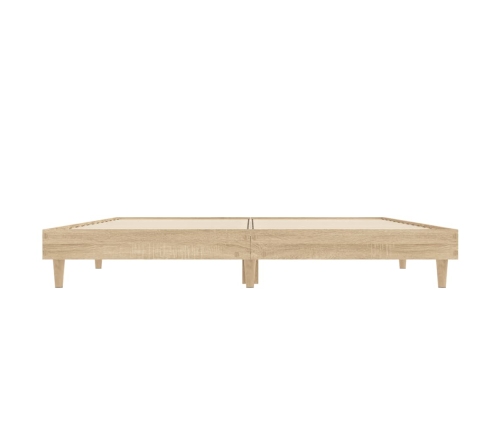 Estructura de cama madera de ingeniería roble Sonoma 135x190 cm