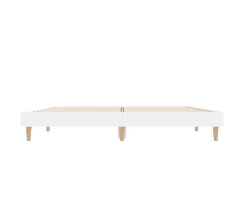 Estructura de cama madera de ingeniería blanca 120x190 cm