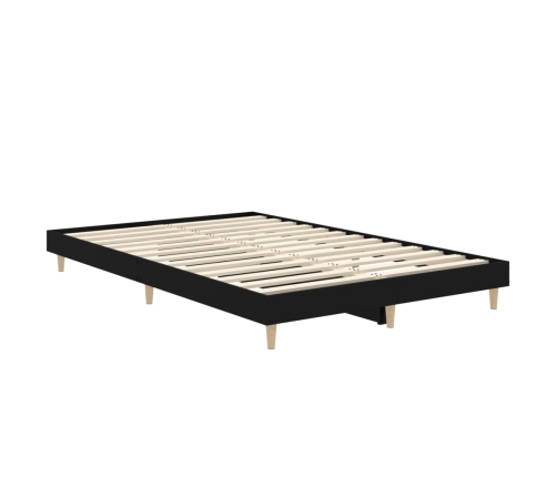 Estructura de cama madera de ingeniería negra 120x190 cm