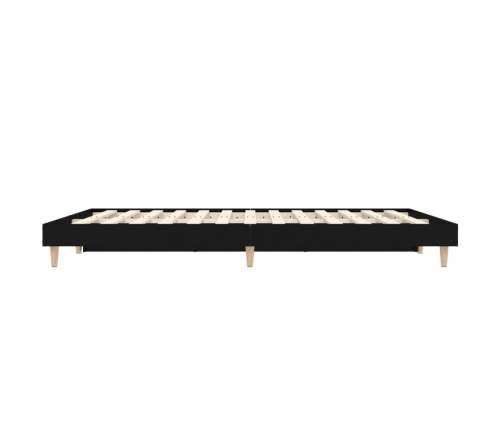 Estructura de cama madera de ingeniería negra 120x190 cm