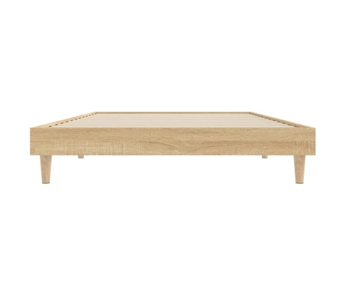 Estructura de cama sin colchón madera roble Sonoma 90x190 cm