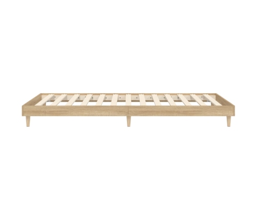 Estructura de cama sin colchón madera roble Sonoma 90x190 cm