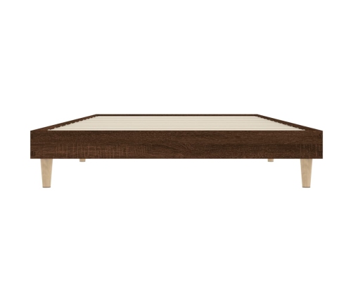 Estructura de cama sin colchón madera marrón roble 90x190 cm