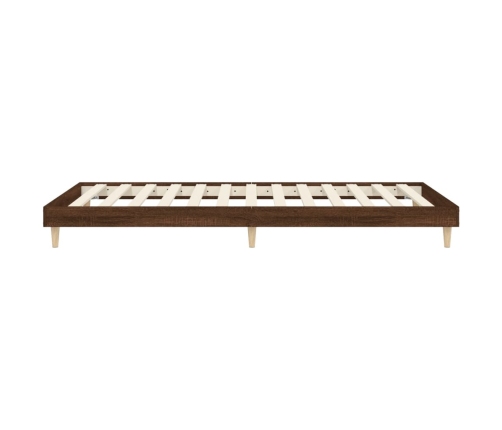 Estructura de cama sin colchón madera marrón roble 90x190 cm