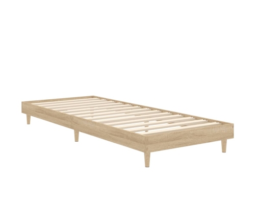 Estructura de cama sin colchón madera roble Sonoma 75x190 cm