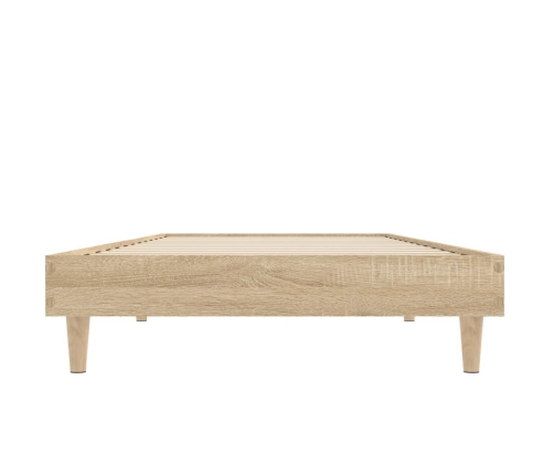 Estructura de cama sin colchón madera roble Sonoma 75x190 cm