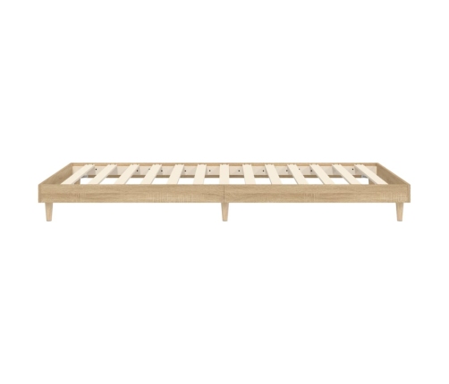 Estructura de cama sin colchón madera roble Sonoma 75x190 cm