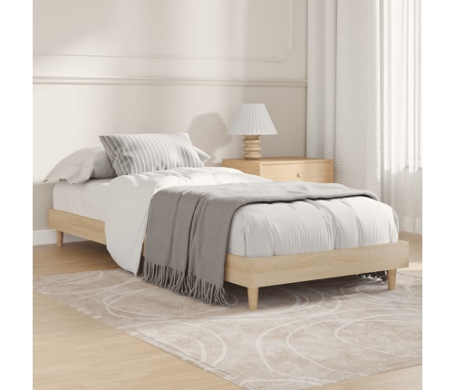 Estructura de cama sin colchón madera roble Sonoma 75x190 cm