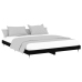 Estructura de cama madera de ingeniería negra 200x200 cm