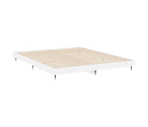 Estructura de cama madera de ingeniería blanco brillo 180x200cm