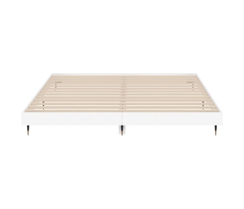 Estructura de cama madera de ingeniería blanca 140x200 cm