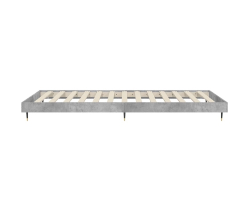 Estructura de cama madera de ingeniería gris hormigón 100x200cm