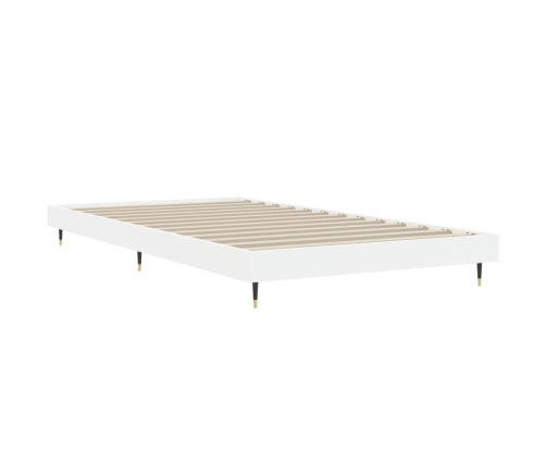 Estructura de cama madera de ingeniería blanca 90x200 cm