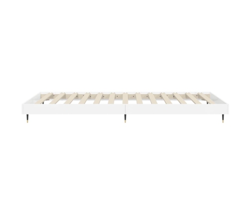 vidaXL Estructura de cama madera de ingeniería blanco brillo 90x200cm