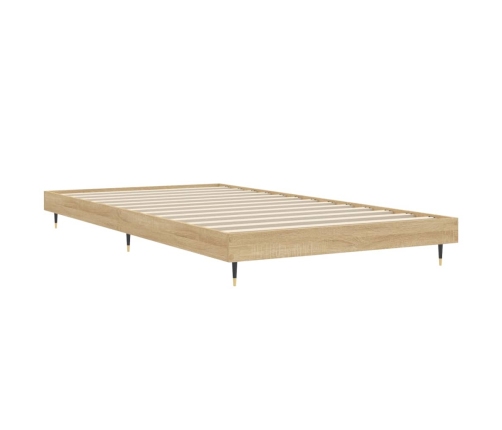 Estructura de cama sin colchón madera roble Sonoma 90x200 cm