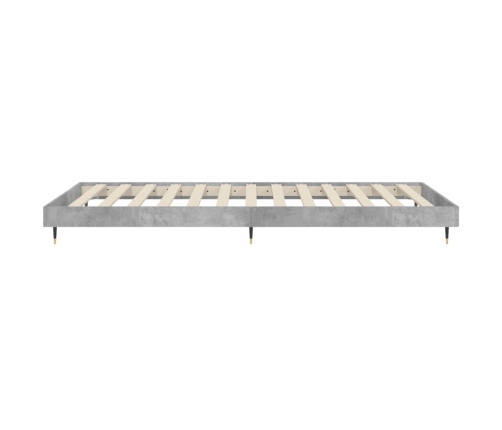 Estructura de cama madera de ingeniería gris hormigón 90x200cm