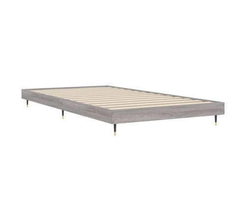 Estructura de cama madera de ingeniería gris Sonoma 90x200 cm