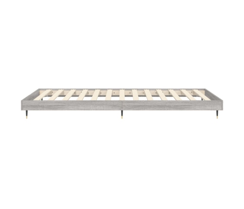 Estructura de cama madera de ingeniería gris Sonoma 90x200 cm