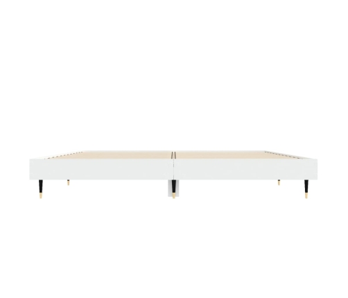 Estructura de cama madera de ingeniería blanca 140x190 cm