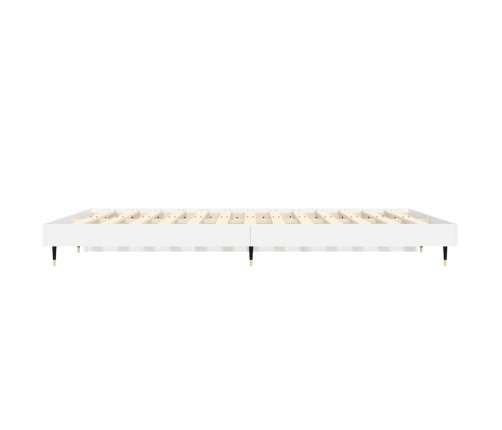 Estructura de cama madera de ingeniería blanca 140x190 cm