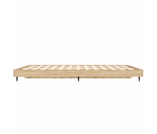 Estructura de cama madera de ingeniería roble Sonoma 135x190 cm