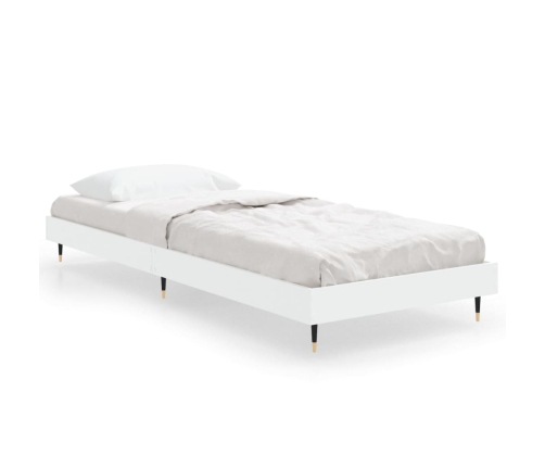 Estructura de cama madera de ingeniería blanca 75x190 cm