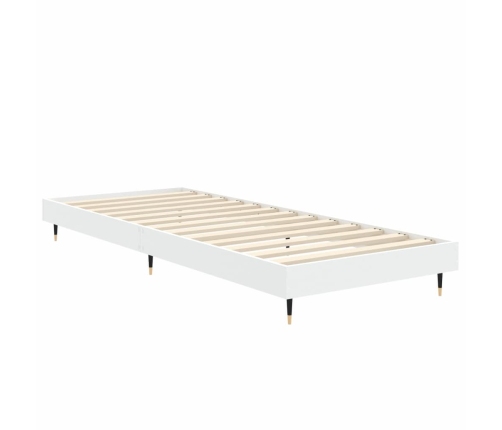 Estructura de cama madera de ingeniería blanca 75x190 cm