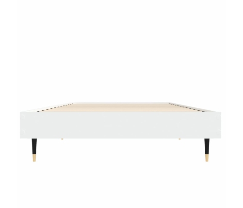 Estructura de cama madera de ingeniería blanca 75x190 cm