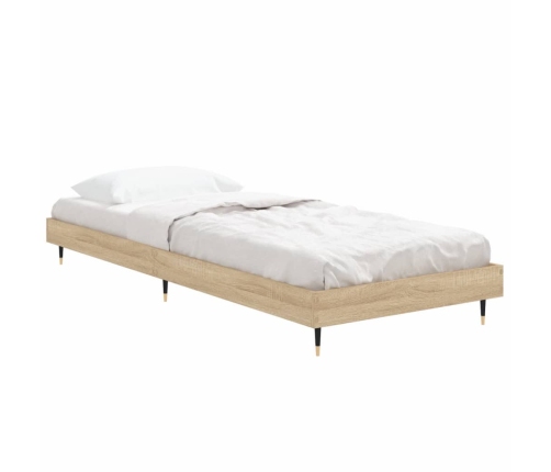 Estructura de cama sin colchón madera roble Sonoma 75x190 cm