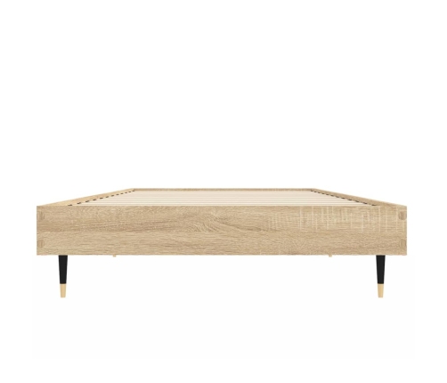 Estructura de cama sin colchón madera roble Sonoma 75x190 cm