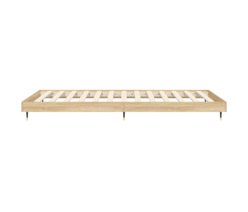 Estructura de cama sin colchón madera roble Sonoma 75x190 cm