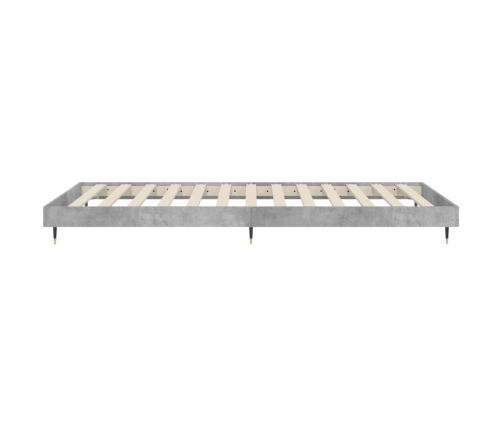 Estructura de cama madera de ingeniería gris hormigón 75x190 cm