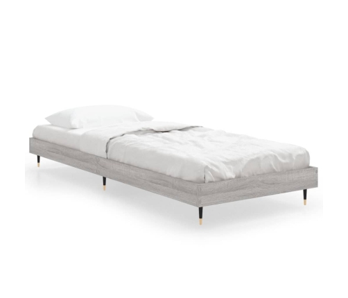 Estructura de cama madera de ingeniería gris Sonoma 75x190 cm