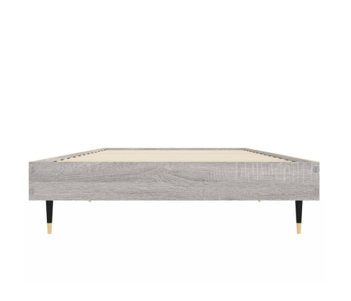 Estructura de cama madera de ingeniería gris Sonoma 75x190 cm