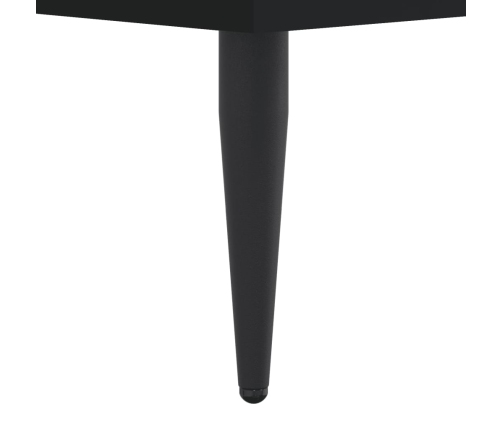 Estructura de cama madera de ingeniería negra 200x200 cm