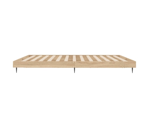 Estructura de cama sin colchón roble Sonoma 200x200 cm