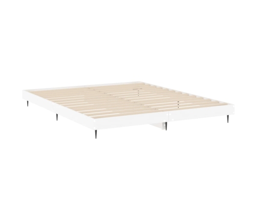 Cama sin colchón blanca 180x200 cm madera de ingeniería