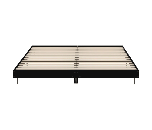 Cama sin colchón negro 180x200 cm madera de ingeniería