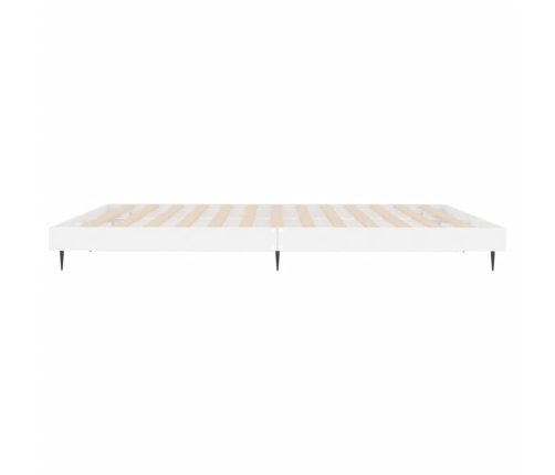 vidaXL Estructura de cama madera de ingeniería blanco brillo 180x200cm