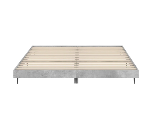 Estructura de cama madera de ingeniería gris hormigón 160x200cm