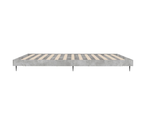 Estructura de cama madera de ingeniería gris hormigón 160x200cm