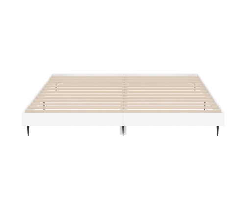 Estructura de cama madera de ingeniería blanca 150x200 cm