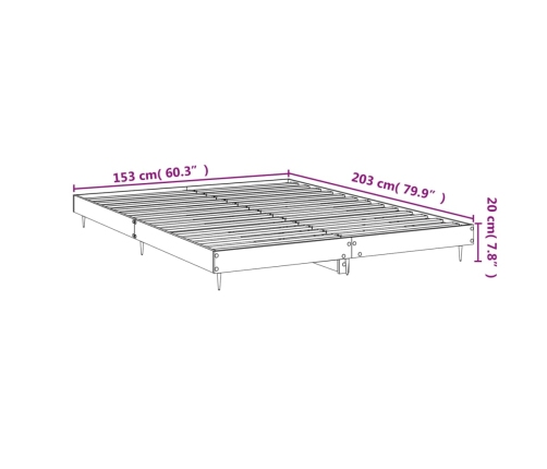 Estructura de cama madera de ingeniería blanca 150x200 cm