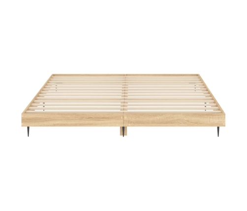Estructura de cama sin colchón madera roble Sonoma 150x200 cm