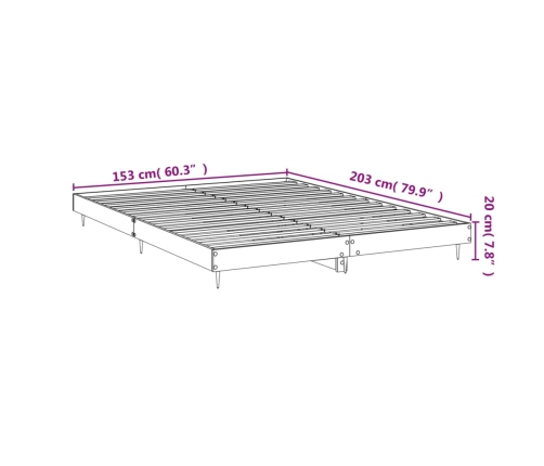 Estructura de cama sin colchón madera roble Sonoma 150x200 cm