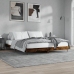 Estructura de cama sin colchón madera roble ahumado 150x200 cm